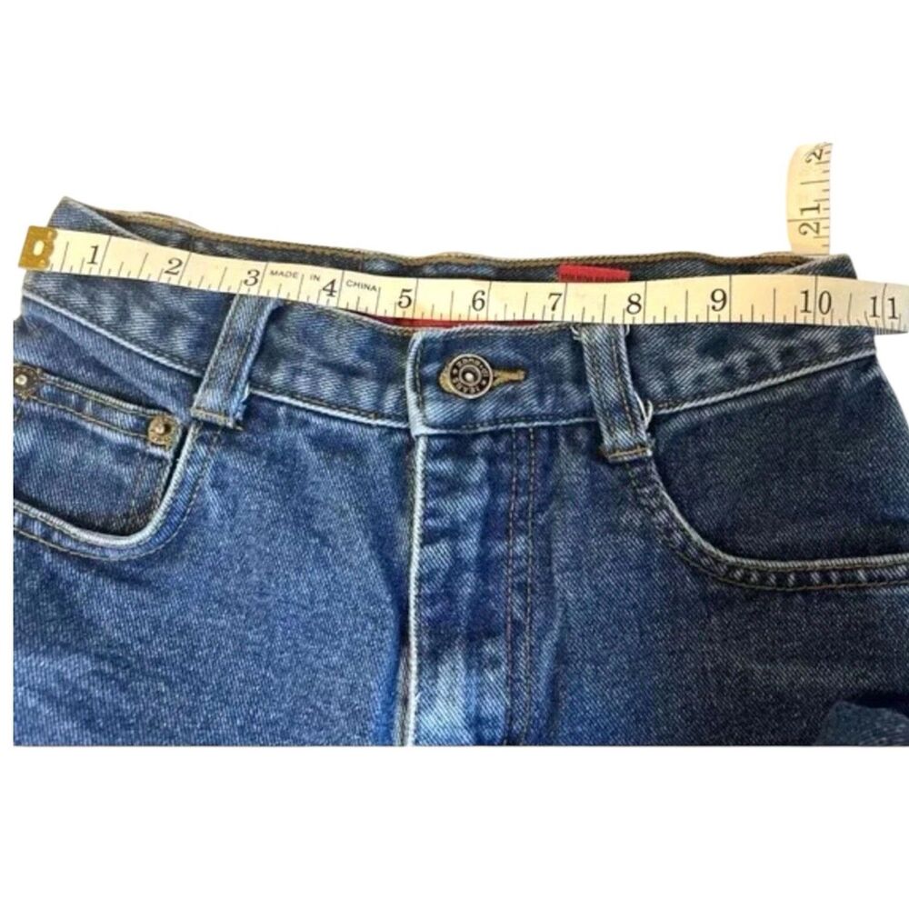 Vintage Y2K Girls Flare Jeans Size 10 Slim Blue Denim High Rise Retro Bootcut - Picture 5 of 15